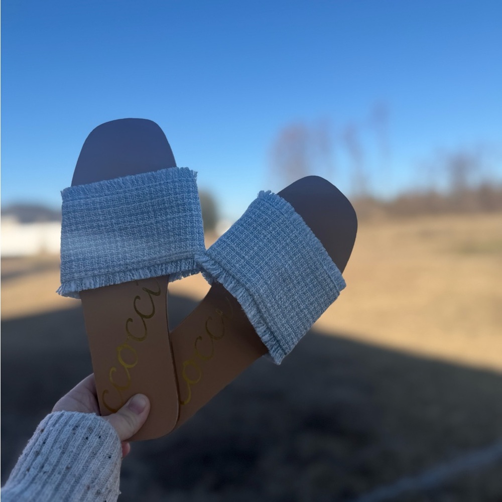 Blue Slide Sandals